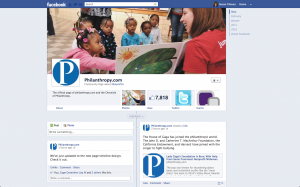 Timeline on Facebook Page of The Chronicle of Philanthropy
