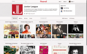 Pinterest account of The Junior League