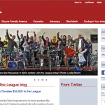 Partial screen grab of League of American Cyclists website