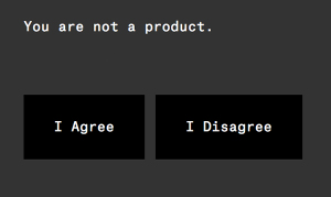 Message seen during Ello registration process.